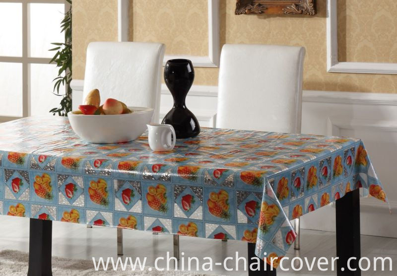 Decoratived PVC Printed Transparent Table Cloth